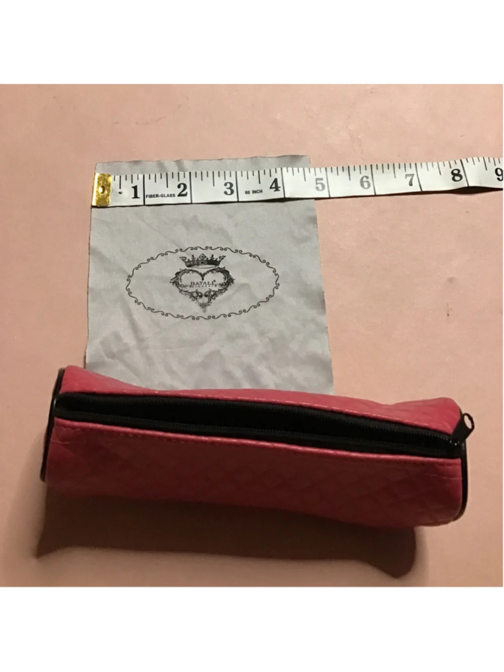 Red Quilted Cosmetic Bag & Cleaning Cloth